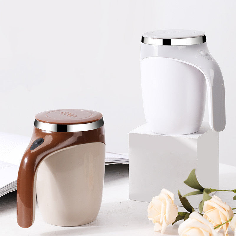 Tasse auto-mélangeuse magnétique rechargeable (304 inox)