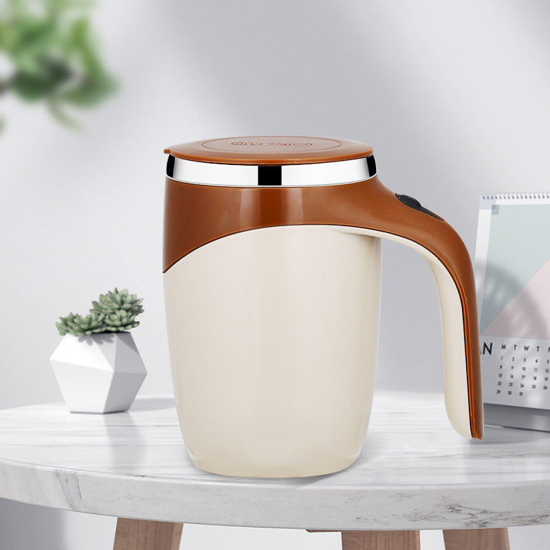 Tasse auto-mélangeuse magnétique rechargeable (304 inox)