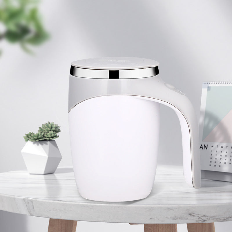 Tasse auto-mélangeuse magnétique rechargeable (304 inox)